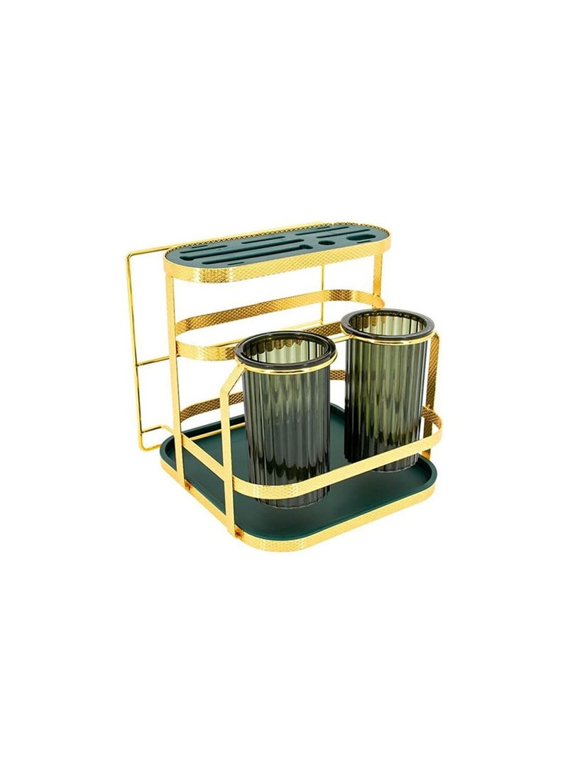 سبيس شوب أواني تخزين الرف عيدان ملعقة شوكة حامل مُنظِم لوح تقطيع رف سكين تخزين الرف المطبخ كونترتوب المنظم الرف - Image 1